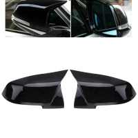 2x Sarung cermin hitam berkilat untuk BMW (F20, F21, F22, F30)