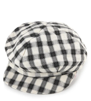 Urban State - Checkered Newsboy Cap - Black