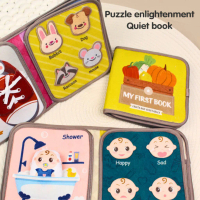 My First Book Quite Busy Book, Soft Book for Baby Early Learning Educational Toys Busy Book Bayi Sof