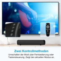TV Sound Bar TV Companion Support Bluetooth-Compatible Strip Black Matte 30W Speaker with Ducted Sound Cavity