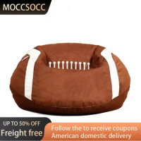 Football Plush Convertible Sofa Set Furniture Living Room Soft Polyester Sports Ball Kids Bean Bag Chair 2.5 Feet Freight Free