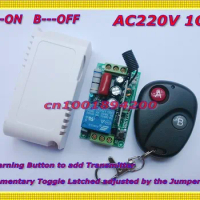 Remote Control Switch AC220V 1CH 10A Relay Light Lamp LED Bulb SMD ON OFF Remote Controller Latch A ON B OFF 315/433 Transceiver