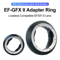 NIYI EF-GFX II Auto Focus Lens Mount Adapter Ring for Canon EOS EF EF-S Lens to Fuji GFX Mount Camera GFX100S GFX50R GFX100II