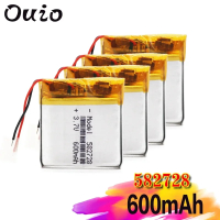 1-10pcs.3.7V 600mAh 582728 Lithium Polymer Li-Po Li ion rechargeable battery LiPo cells for Bluetoot