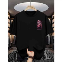 เสื้อยืดแขนสั้นAnime Warrior เหมาะสำหรับกิจกรรมกลางแจ้ง พร้อมสไตล์สตรีทแวร์และแฟชั่นลำลอง