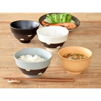 日本製美濃燒 磨砂圓點碗 日式碗盤 陶瓷碗 餐碗 湯碗 餐具 日本碗 廚房用品 食器 碗盤 碗 日本製