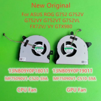 New Original Laptop CPU Cooling Fan For ASUS ROG G752 G752V G752VY G752VT /VL FX72V/VY GTX980 Fan 13NB09Y0P18011 13NB09Y0P19011