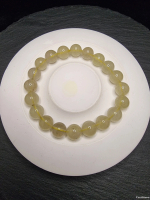 Gelang Batu Meteorite LDG Libyan Desert Glass Lechatelierite HQ Full NAtural 10mm A083