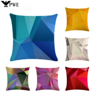 Nordic Magic Color Geometric Drawing Linen Pillowcase Furniture Sofa Living Room Decoration Cushion Cover