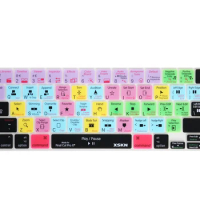 XSKN Final Cut Pro X Shortcuts Keyboard Cover Skin for 2019 New MacBook Pro 16 inch Touch Bar A2141 US and EU Version