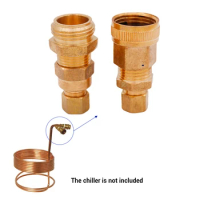 Wort Chiller Conversion Kit 3/8" O.D. Tubing DIY Immersion Wort Chiller 3/4" Garden Hose Thread Homebrew Chiller Adapters