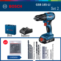 Bosch GSB185-LI Brushless Cordless Impact Drill Set Electric Screwdriver Driver 18V Rechargeable Bosch Professional Tool