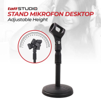 Alat Buat Konten Kreator TaffSTUDIO Stand Mikrofon Desktop Disc Microphone Adjustable Height - L3 -