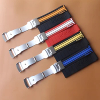 New Silicone Rubber Watchband Strap Fold deployment buckle 21mm For Tissot T048417a Watch accessories Black Orange Red Bracelets