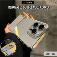 CASELIFY REMOVABLE DOUBLE COLOR COVER CASE COMPATIBLE WITH IPHONE 11 12 13 14 15 PRO PLUS MAX