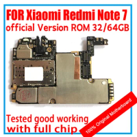 For Xiaomi Hongmi Redmi Note 7 Motherboard 100% Clean Replaced Original Mainboard Android OS ROM 64G/32G With Full Chips