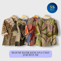 BLOUSE BATIK KENCANA UNGU UKURAN M / BLOUSE BATIK KERJA