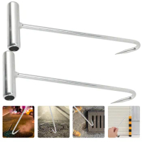 Roller Shutter Door Hook on Bed Rails Manhole Lifter T-shape Cover Lifting Tool Lid Pull Iron Heavy Duty