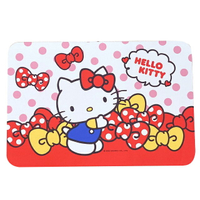 小禮堂 Hello Kitty 軟式吸水腳踏墊 (紅白蝴蝶結)