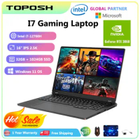 NEW 16 Inch 2560x1600 2K IPS Gaming Laptop I7 14 Cores 12700H NVIDIA RTX 3060 6GB 64G Ram Fingerprint Backlit Gamer Notebook