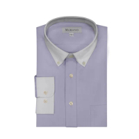【MURANO】白領撞色長袖襯衫(台灣製、現貨、紫色)