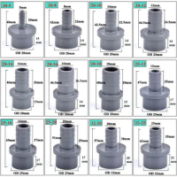 1~20Pcs OD 20~32mm To 5/8/10/12/14/16/20/25mm Pagoda Connector Aquarium Fish Tank  Garden Irrigation Water Pipe Jionts Fittings