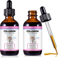 Collagen for Cats Cat Collagen Liquid Drops Liquid Collagen for Cats with Biotin MSM & Ginger Digest