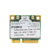Wireless Card Dual Band For Intel Wireless-N 7260 7260HMW AN Half Mini Pci-e 300Mbps Wifi + Bluetooth 4.0 Wlan Card for Notebook