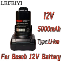 12V/10.8V lithium-ion replacement battery 5.0Ah suitable for Bosch 12V cordless power tool BAT411 BAT420