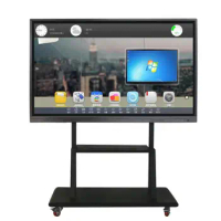 55 65 75 inch 6 in 1 LED television TV function Interactive touch screen electronic teaching whiteboard with PC built in