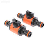 2PC Garden Hose Pipe In-line Faucet Tap Shut Off Valve Fitting Watering Irrigation Connector 1/2 3/8 1/4 Inch Quick Coupler
