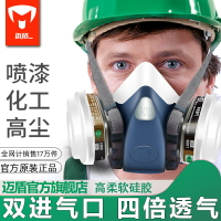 邁盾防毒面具噴漆專用防塵面罩防護呼吸罩粉塵電焊打農藥軍濾毒盒