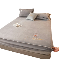 牛奶絨床笠單件夾棉床罩法蘭珊瑚絨加厚床墊套保護罩防滑固定床單