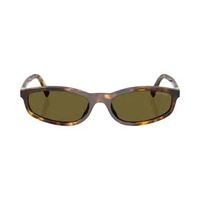 Miu Miu Irregular Frame Honey Havana Dark Brown Lens Brown