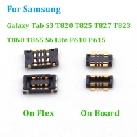 2Pcs Inner Battery FPC Connector Holder Contact Plug For Samsung Galaxy Tab S3 T820 T825 T827 T823 T860 T865 S6 Lite P610 P615