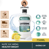 Nước súc miệng răng sáng tự nhiên Listerine Healthy Bright 750ML