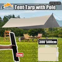 With Poles Ultralight Weight Flysheet Waterproof Groundsheet Camping Tarp Tent Shelter Alas Tent Flo