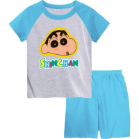 Kaos AnakJSJ// BAJU SETELAN/ SETELAN KIMONO ANAK CEW/COW/GAMBAR SINCHAN LUCU/BAHAN TC SOFT SABLON DT