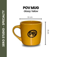 SERO POV MUG 250 ml | Cangkir Kopi Keramik | Ceramic Coffee Mug Glosy Yellow