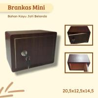 Brankas Mini Brankas Uang Brankas Emas Bahan Kayu Sudah Di Lengkapi Dengan Kunci Pengaman