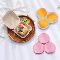 3 Square Cake Molds Food Grade Silicone Baking Pan Diy Pizza Dessert Baking Air Fryer Available Pink Blue Heat Resistant