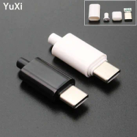 YuXi 10pcs Type-C USB 3.1 Plug Male connector With PCB 24pin welding Data OTG line interface Port DIY Data Cable USB C Plug