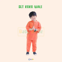 Setelan Koko Anak Kaos Wali Warna Merah Bata 1-5Tahun Baju Muslim