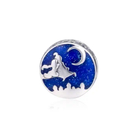 2020 Design Beads for Charms Bracelets Women DIY Silver 925 Jewelry Blue Enemal Charm Beads for Jewe