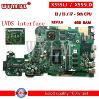 X555LJ LVDS 4G RAM GT920M REV3.6 Motherboard For Asus X555LJ X555LD X555LF X555LB X555L A555L K555L 