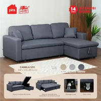 PIRA BAVARIAN - CAMILA SFC Convertible Sofa / Multifungsi Dark Grey