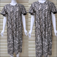 Daster Wanita kekinian, Ld 110, bahan katun, terdapat resleting di bagian depan