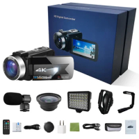 4K Video Camera Digital Camcorder Night Vision 56MP WiFi Built-in Fill Light Professional Camcorder for Live Streaming