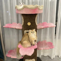 A Tree Cat Climbing Frame Customized Sunflower Cat Tree Cat Castle Cat Nest Scratch Resistant and Durable
