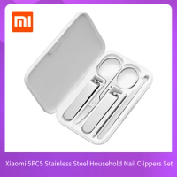 Xiaomi Mijia Stainless Steel Nail Clippers 5pcs Set Trimmer Pedicure Care Clippers Earpick Nail File Professional Beauty Tools